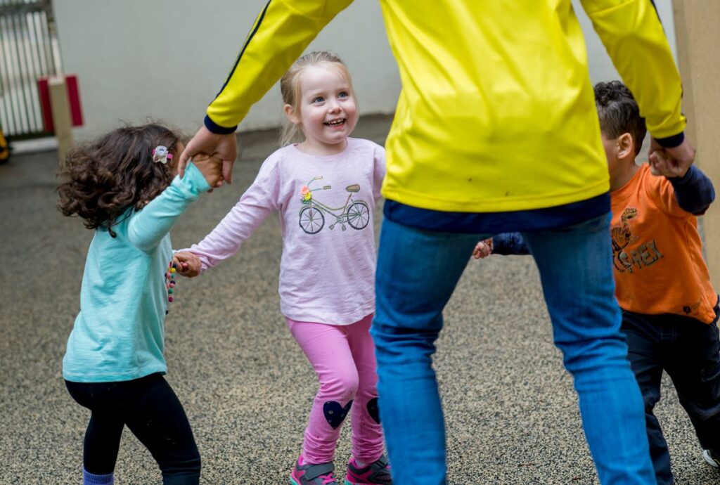 children playing at a day care center