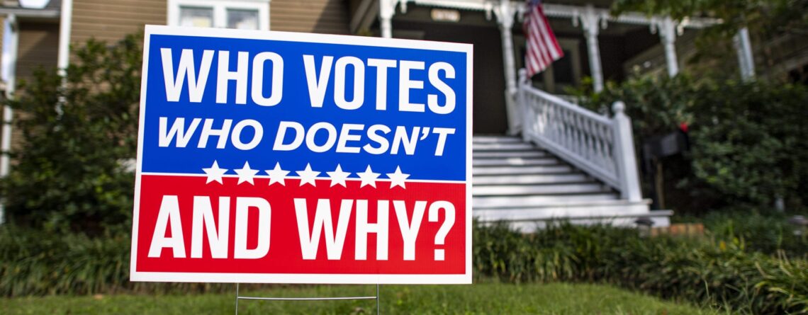 voting behavior political yard sign