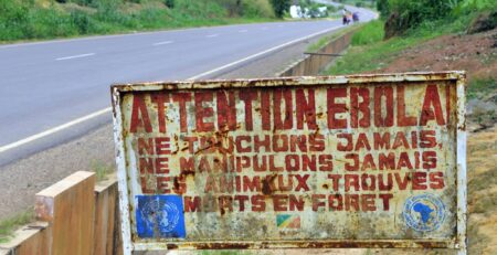 Sign warning of Ebola