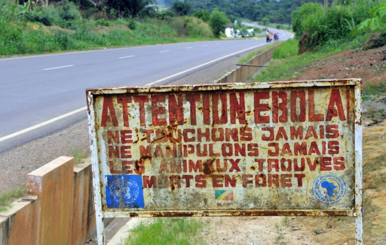Sign warning of Ebola