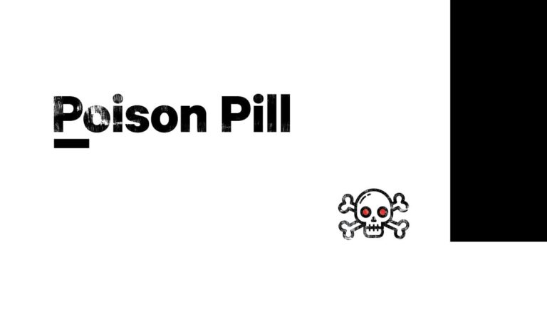 Words Poison Pill with skull and cross bones